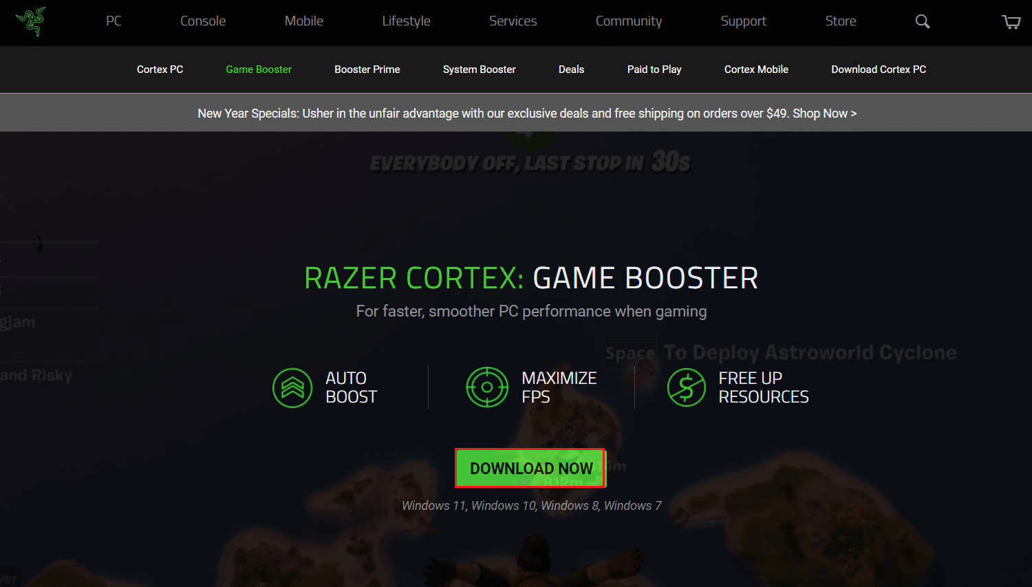 скачайте приложение razer cortex с официального сайта