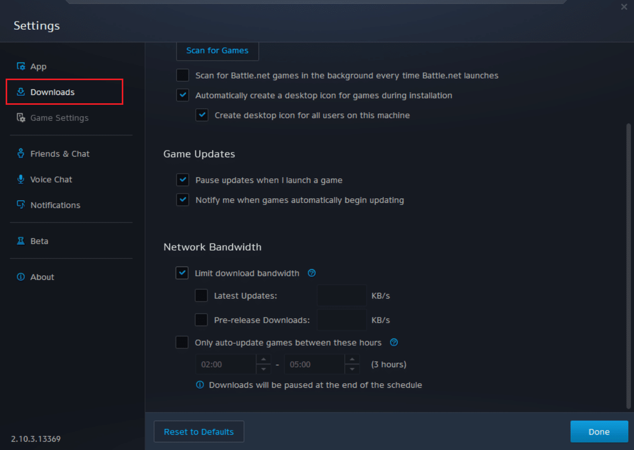 Downloads tab. Fix Battle.net waiting on another installation or update issue