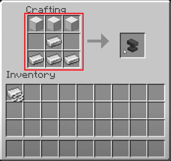 drag and form a specific pattern using four iron ingots and three iron squares. How to Repair a Bow in Minecraft