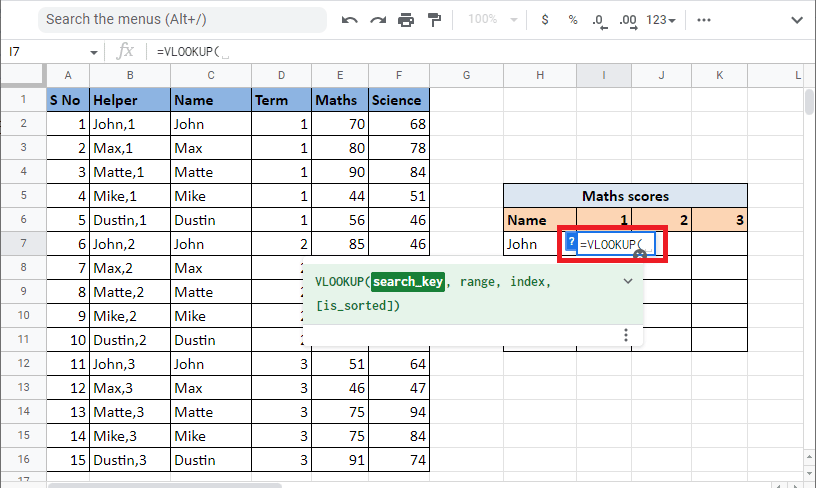 Drag the corner of the cell to fill the column with the same formula 