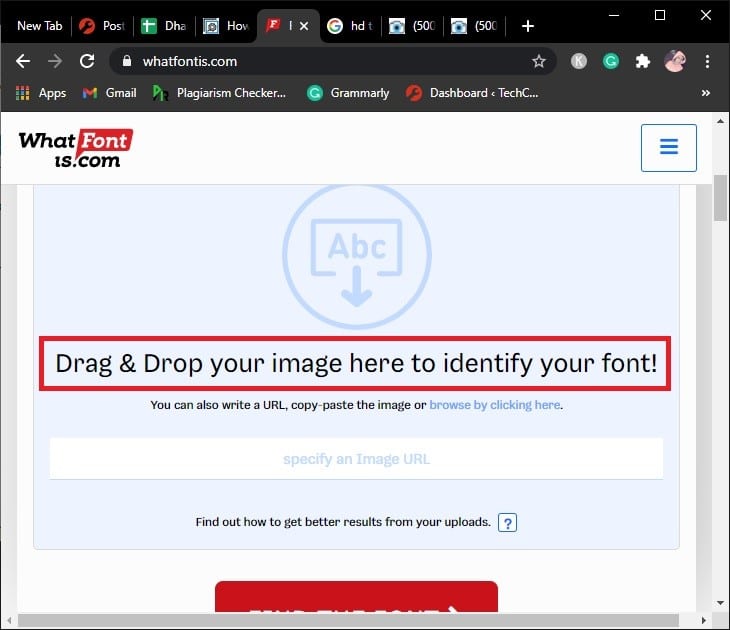 drop the image | How to Identify a Font from an Image