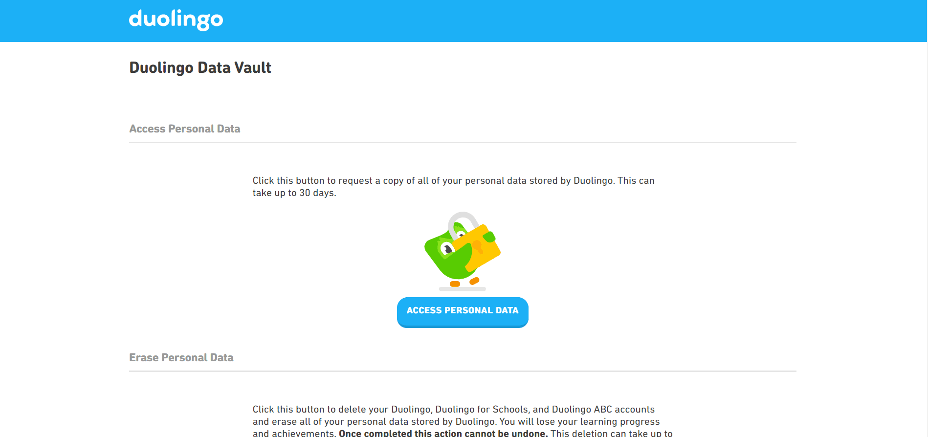 Duolingo Drive-Thru web page