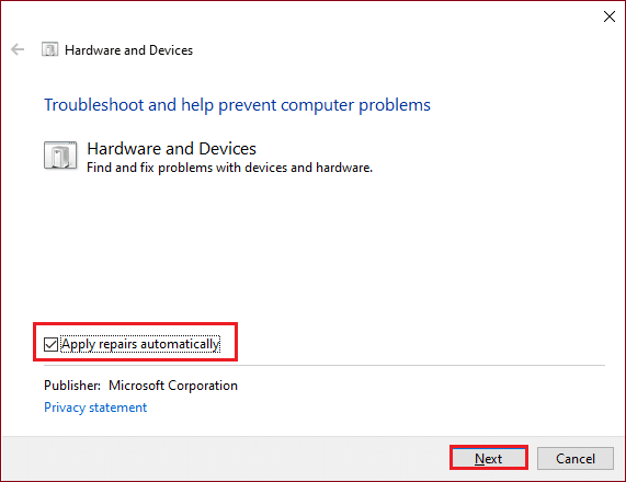 Ensure Apply repairs automatically is ticked and click on Next. How to Fix Hard Drive Not Showing Up Windows 10