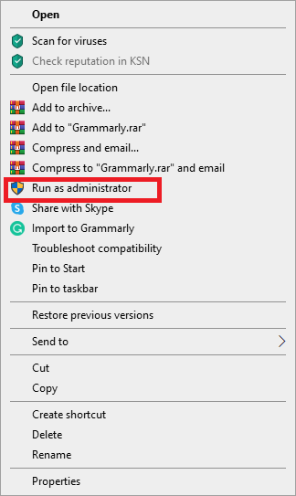 Ensure that the Universal C Runtime installer is run with the Run as administrator option selected.