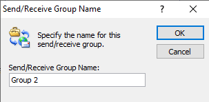 Enter a desired name for the new group and click OK