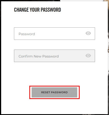 Enter a new Password, Confirm New Password, and click on RESET PASSWORD.