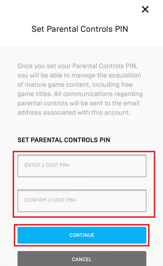 Enter and re-enter the 6-digit PIN and tap on CONTINUE | hack parent controls