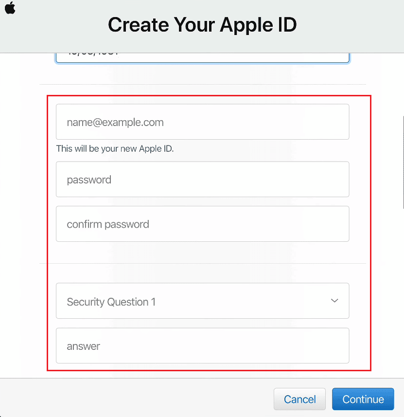 enter desired Apple ID - desired password - security questions and answers | What is Me.com Email Address?