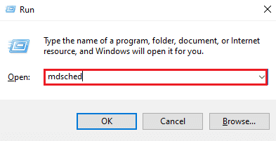 Enter mdsched. Fix WHEA INTERNAL ERROR in Windows 10