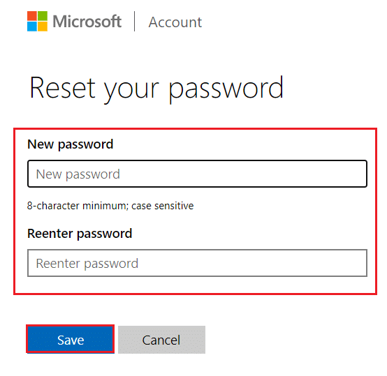 enter new password and click on Save. How to Reset Microsoft Account Password