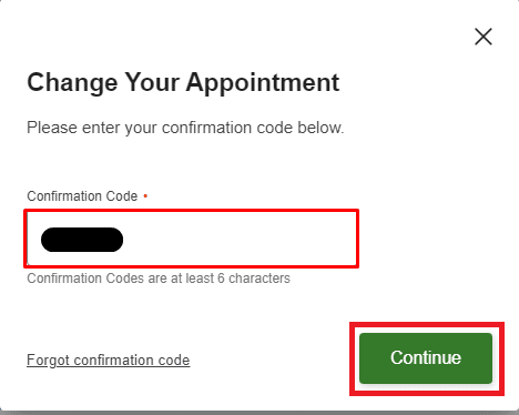 Enter the confirmation code of your appointment and click on Continue | Does Quest Diagnostics Take Walk Ins?