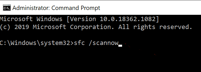 Ingrese el siguiente comando y presione Enter: sfc /scannow El símbolo del sistema Fix aparece y luego desaparece en Windows 10
