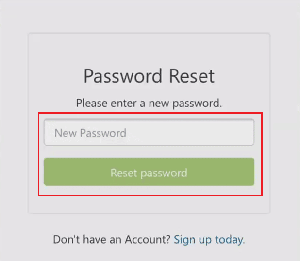 enter the new password and tap on Reset password | reset GroupMe account