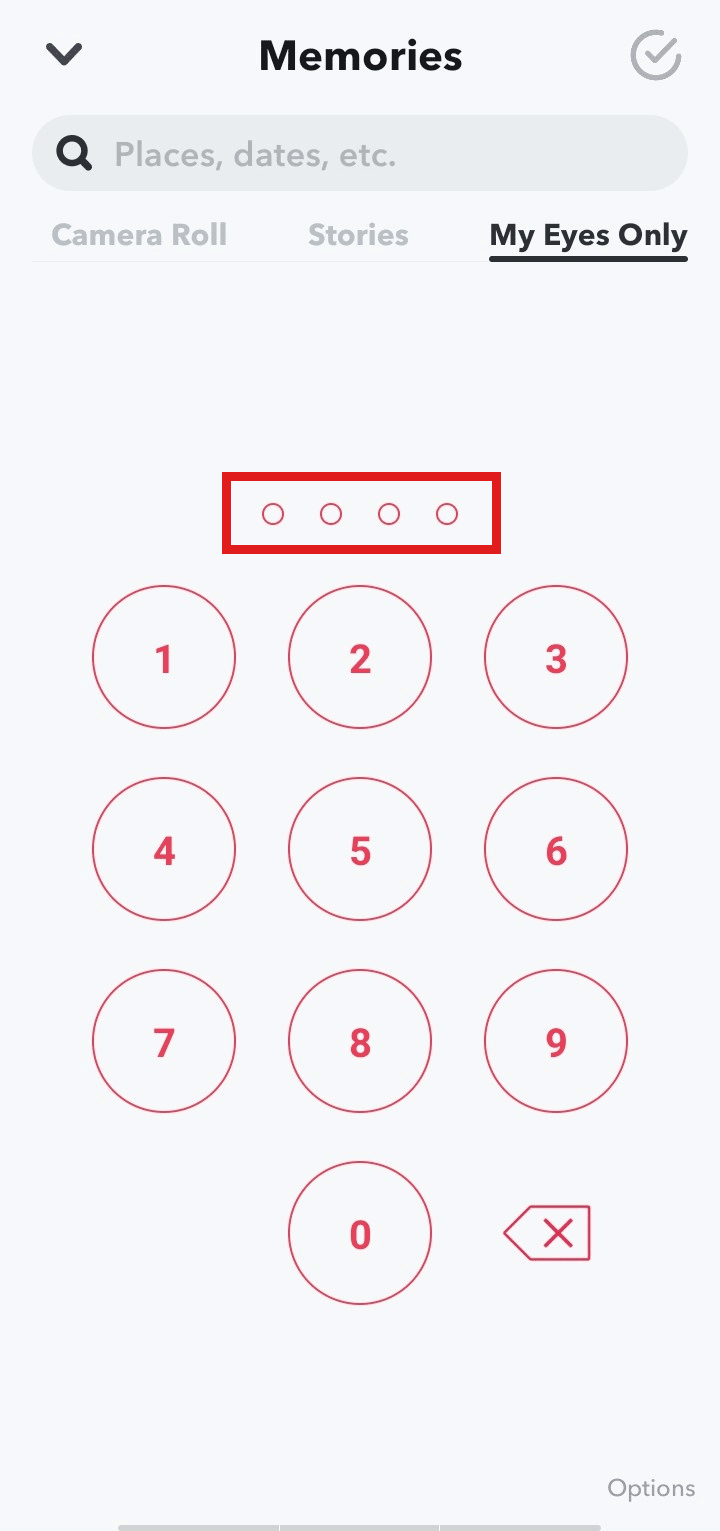Enter the passcode and you can view your hidden snaps.