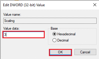 enter the value 3 in the Value data bar and click on the OK button