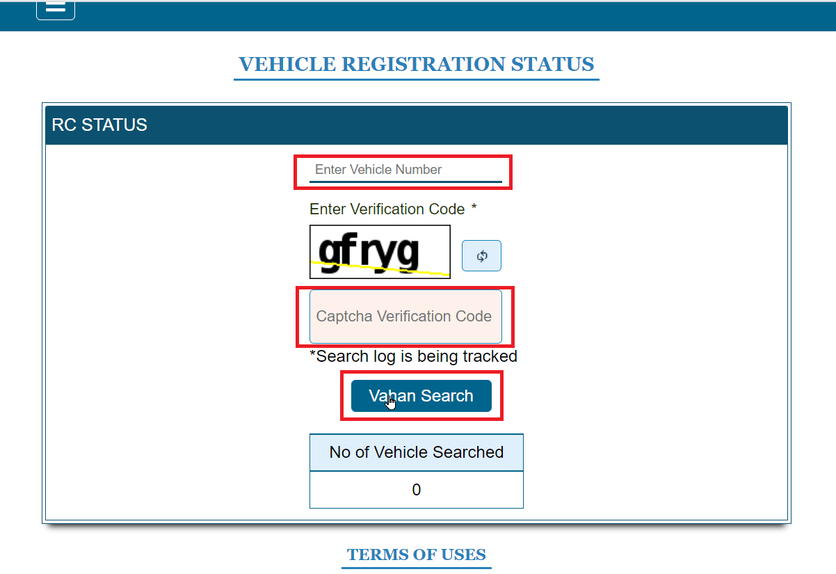 enter the vehicle number, captcha code and click on vahan search. How to Find Registered Owner of Vehicle for Free in India