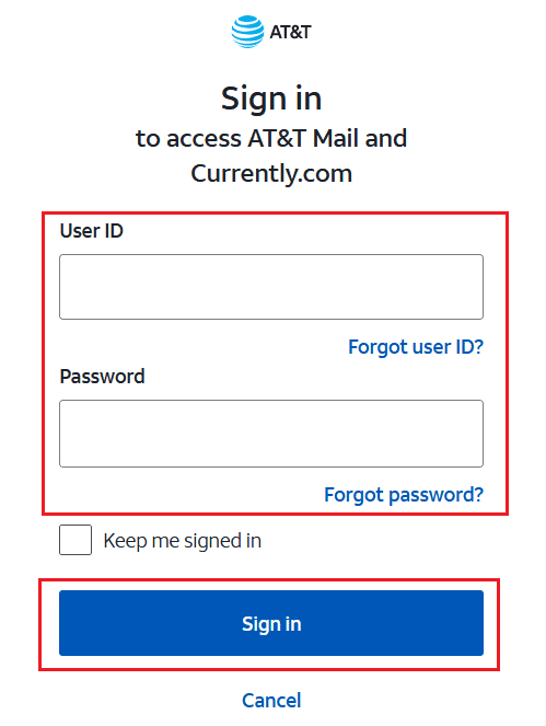 enter your SBCGlobal account user ID and password in the given fields and click on Sign in | forward email from SBCGlobal.net