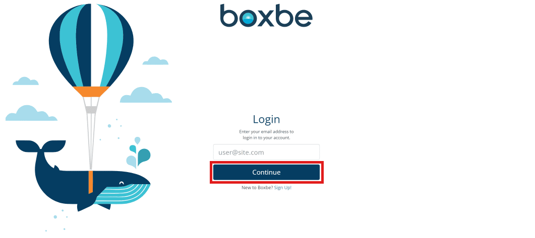 Enter your email address and click on Continue. | How to Uninstall Boxbe | Boxbe waiting list