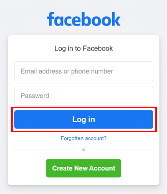 Enter your email address and password then click on the Log in button.