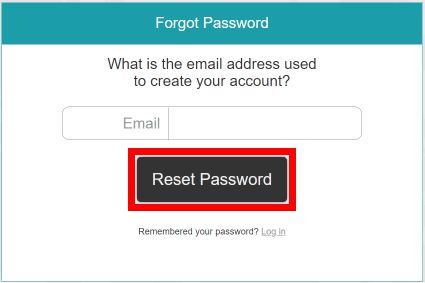 Enter your email and click on Reset Password