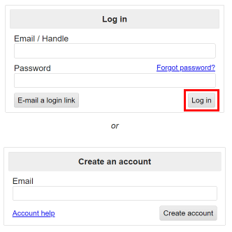 Enter your Email or Handle and password and click on the Log in button to log into your craigslist account