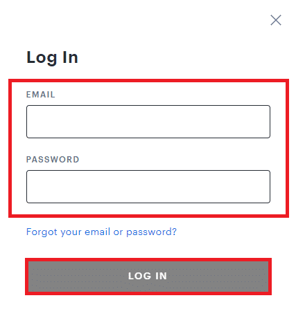Enter your login credentials to log in to your account and click on the LOG IN button | How Do I Delete Hulu Account