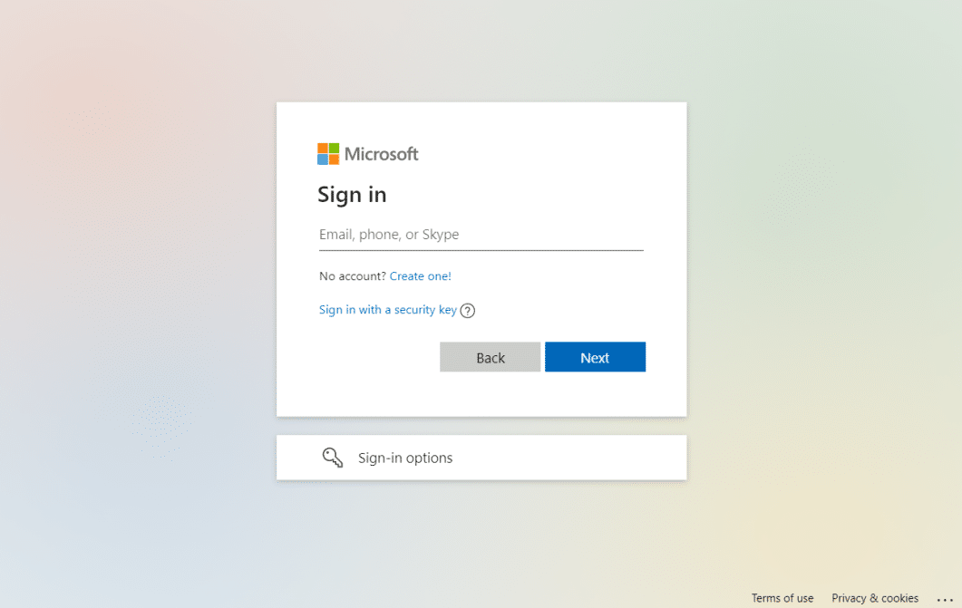 Enter your Microsoft Account ID and Password. 