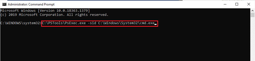 Execute the command. How to Fix File System Error 2147219196