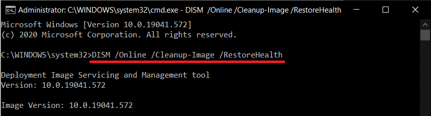 execute the following DISM command | Fix Service Host: Diagnostic Policy Service High CPU