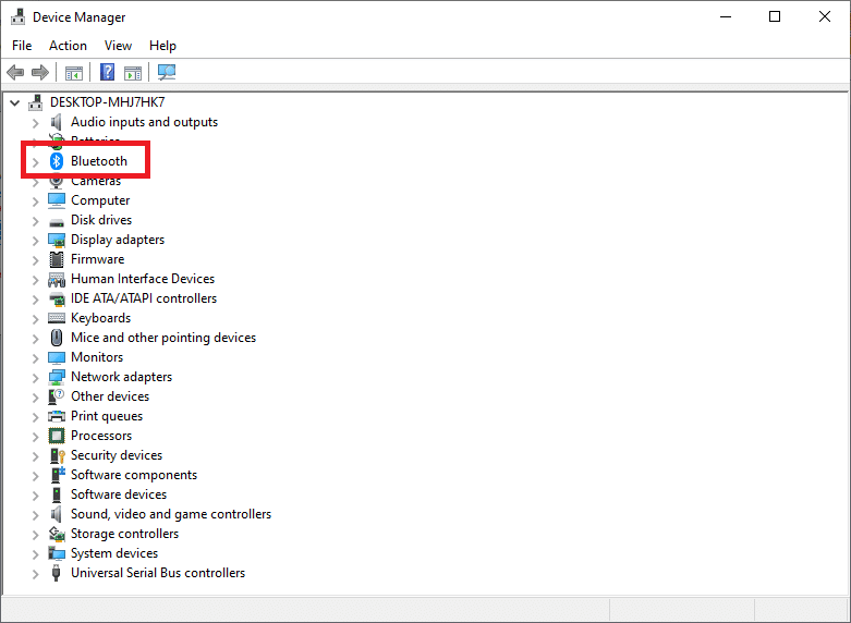 Expand the Bluetooth tab in Device Manager | Fixed: Blade and Soul Launching Error