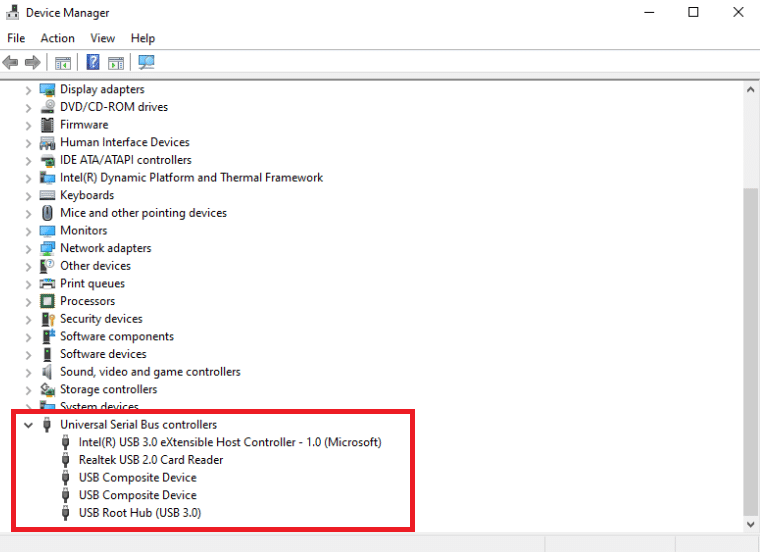Expand the Universal Serial Bus Controllers list in the device manager. Fix Kindle Not Showing Up on PC