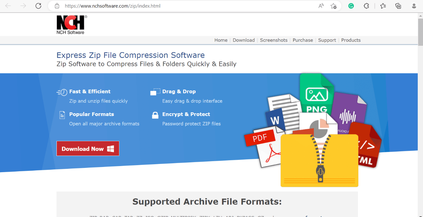 express zip web page. Best free zip file converter
