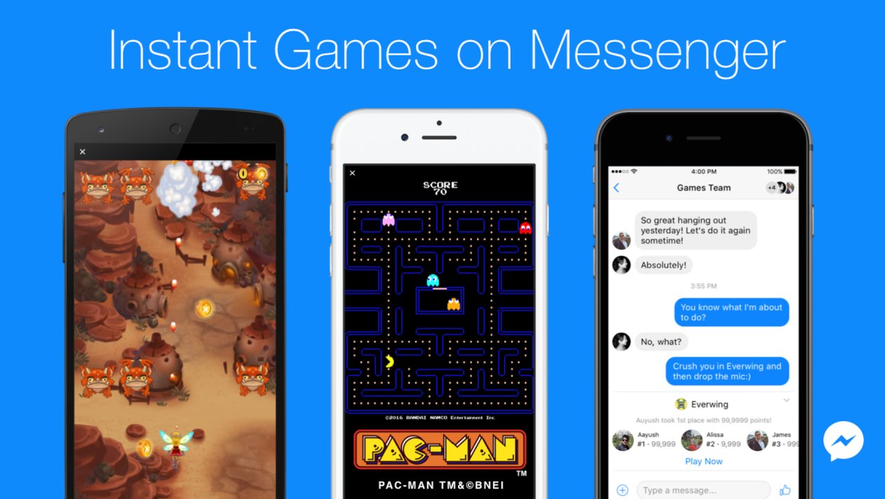 Les jeux instantanés Facebook Messenger sont maintenant une chose