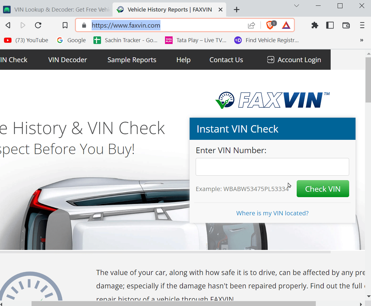 FAXVIN homepage