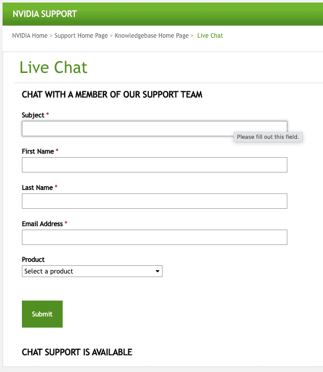fill the required details and click on submit. Fix Nvidia User Account Locked