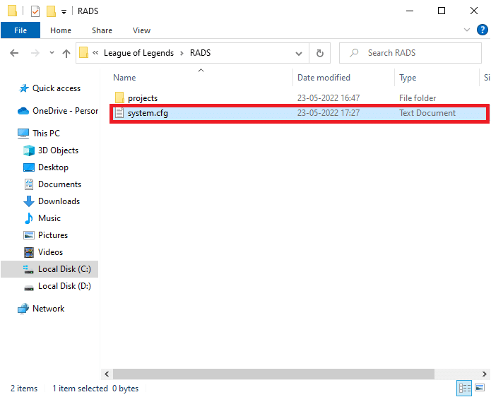 find the system.cfg file and right click on it. Fix Unspecified Error League of Legends in Windows 10
