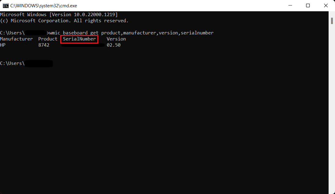 Finding the serial number of motherboard by Command Prompt. How to Check Motherboard Model in Windows 10