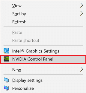 Firstly, right click on your desktop screen and click on NVIDIA Control Panel option