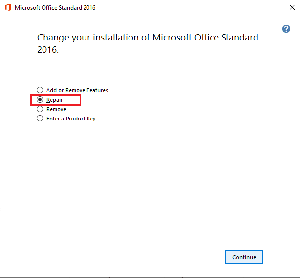 Fix Microsoft Office