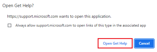 For this, click on Open Get Help app button and confirm the prompt by clicking on the Open Get Help button. Fix Microsoft Teams Video Call Not Working