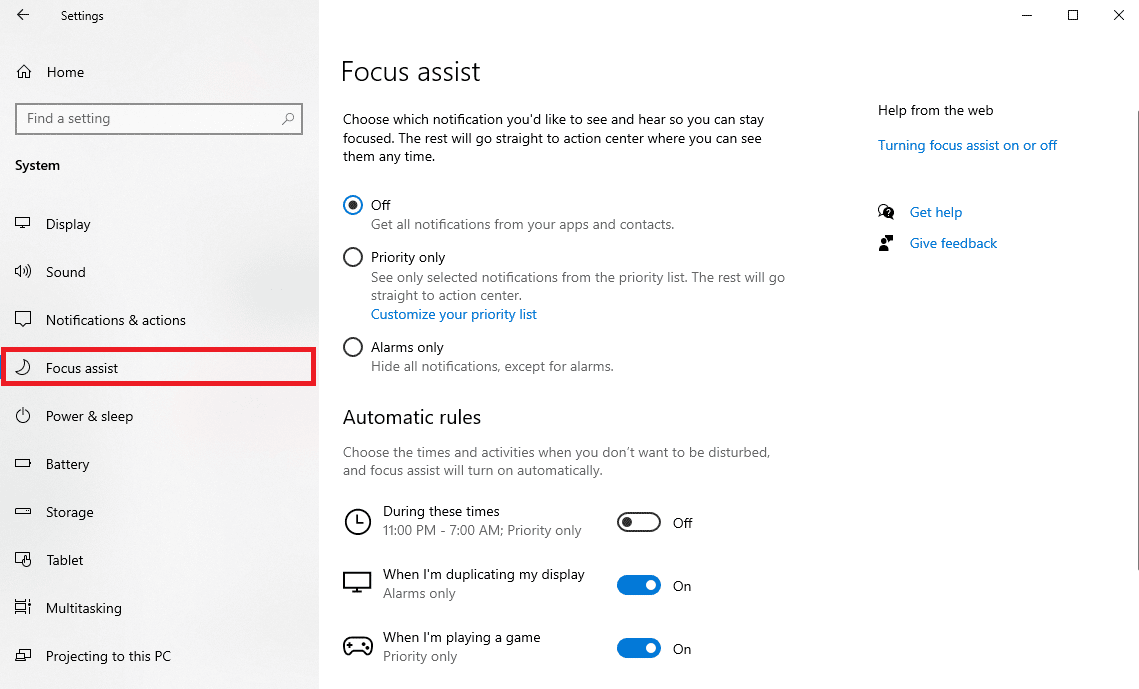 From the left side panel click on Focus assist. Fix Skype Does Not Ring on Incoming Calls