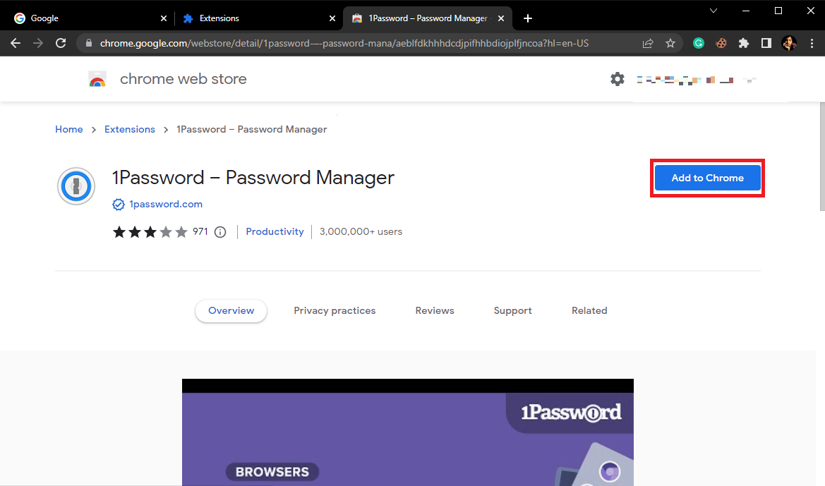click Add to Chrome button. Fix 1Password Not Syncing Between Devices