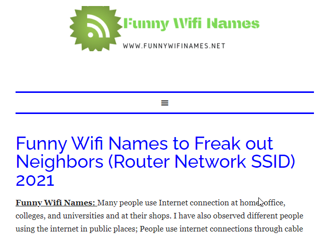 Funnywifinames homepage. How to Change WiFi Network Name