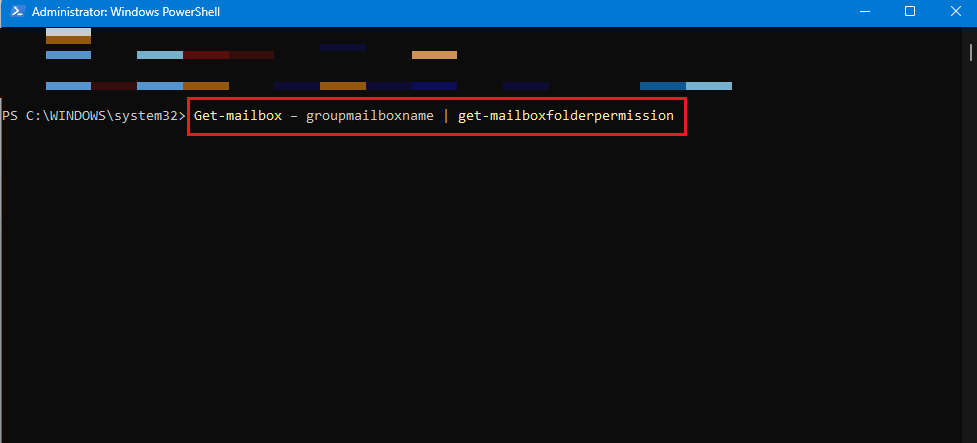 get mailbox folder permission command in powershell