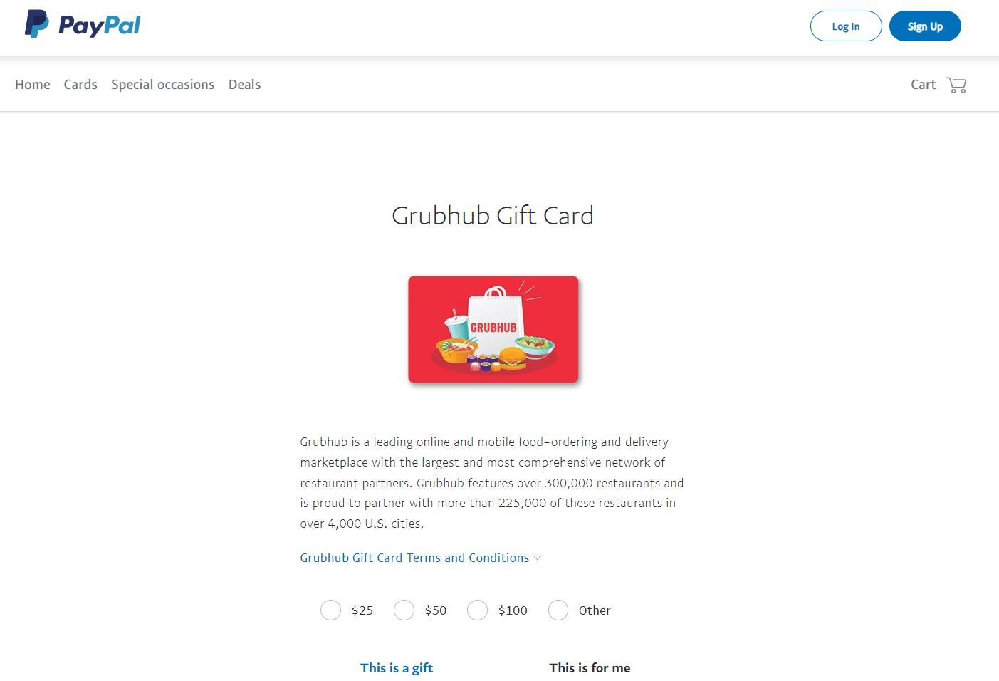 gift card from paypal