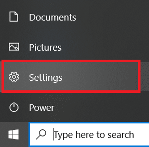 Go the start menu and Click on Settings