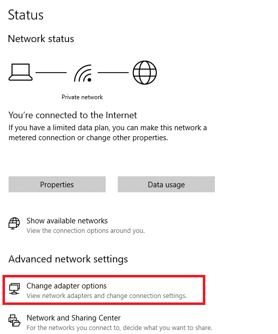 go to Change adapter options. How to Fix Apex Legends Unable to Connect