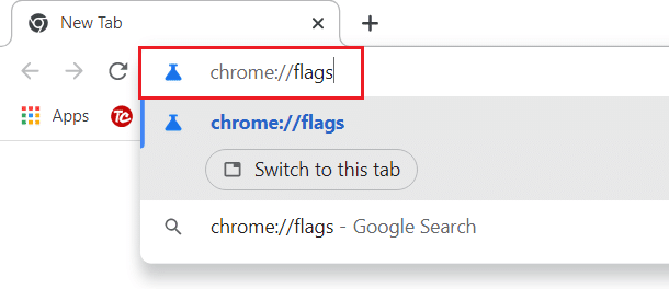 go to chrome flags page in Google Chrome