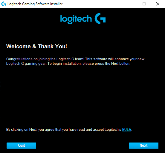 Go to My downloads and double-click on LGS_9.02.65_x64_Logitech (it varies according to the version you download) to open it.