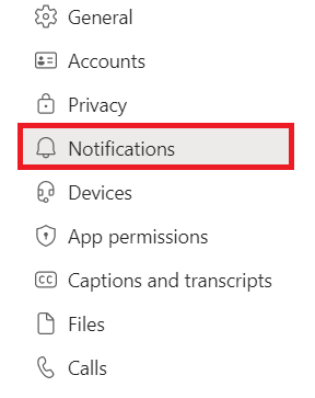 Go to Notifications tab.